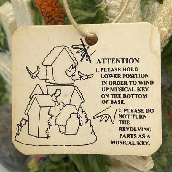 Vintage Music Box Plays "I Whistle a Happy Tune" Features Birds in a Tree House - Picture 15 of 15